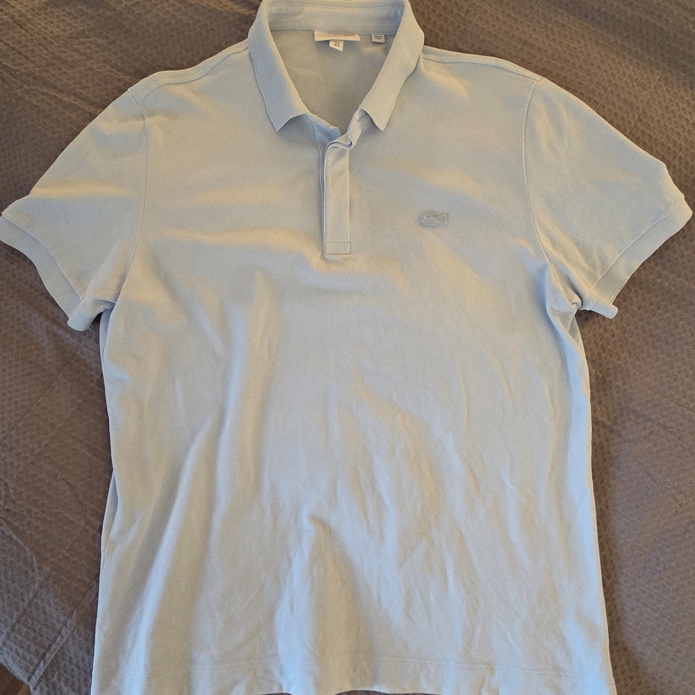 Lacoste Light Blue Cotton Pique Polo
